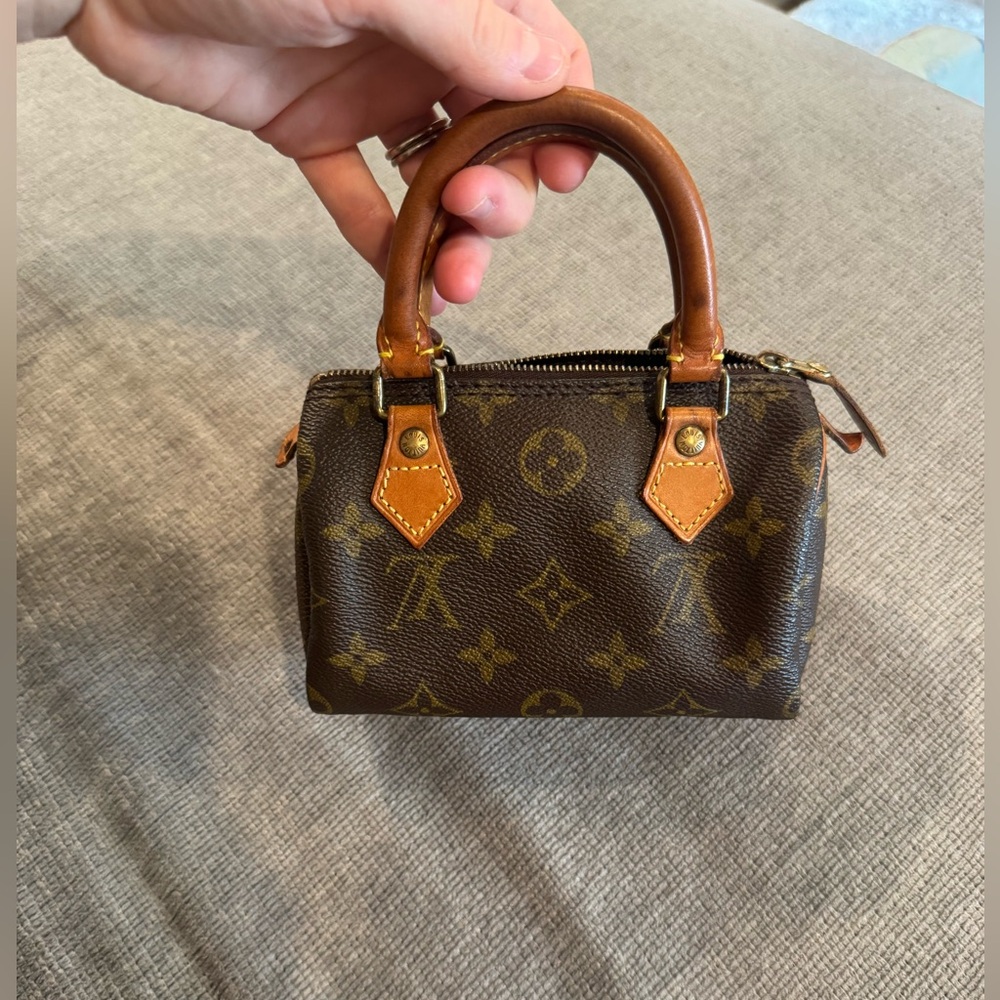 LOUIS VUITTON MINI SPEEDY WITH STRAP AND LOCK/KEY AUTHENTIC - Picture 2 of 16